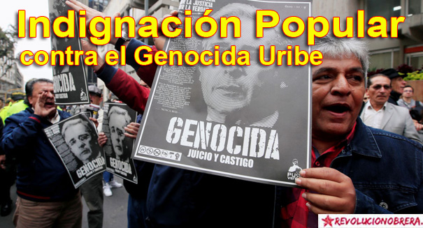 Indignación Popular en la Indagatoria al Genocida Uribe 1