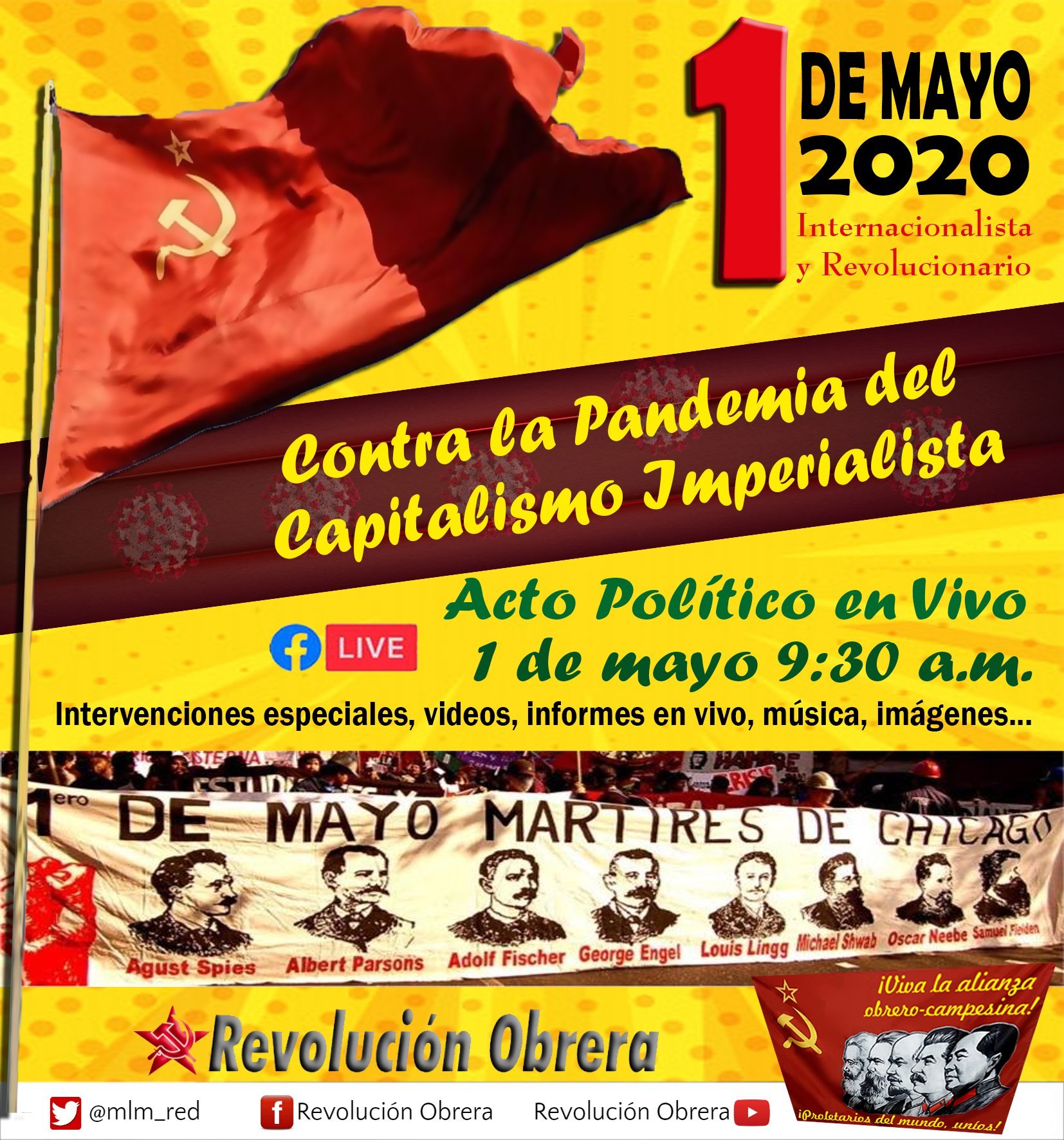 Convocatoria al 1 de Mayo Contra la Pandemia del Capitalismo Imperialista 2