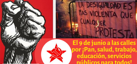 El 9 de junio a las calles por ¡Pan, salud, trabajo, educación, servicios públicos para todos! 2
