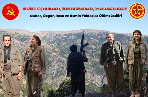 TURQUÍA: Sus trincheras no estarán vacías, sus armas no estarán en silencio, ¡Ganaremos con ellos! ¡Los camaradas Nubar, Özgür, Rosa y Asmin son Inmortales! 1