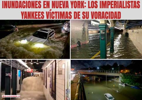 Inundaciones en Nueva York: Los imperialistas yankees víctimas de su voracidad