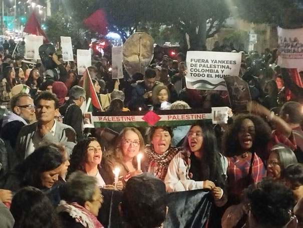 Frente a la Embajada Palestina en Bogotá el pueblo gritó ¡sionistas fuera! 2