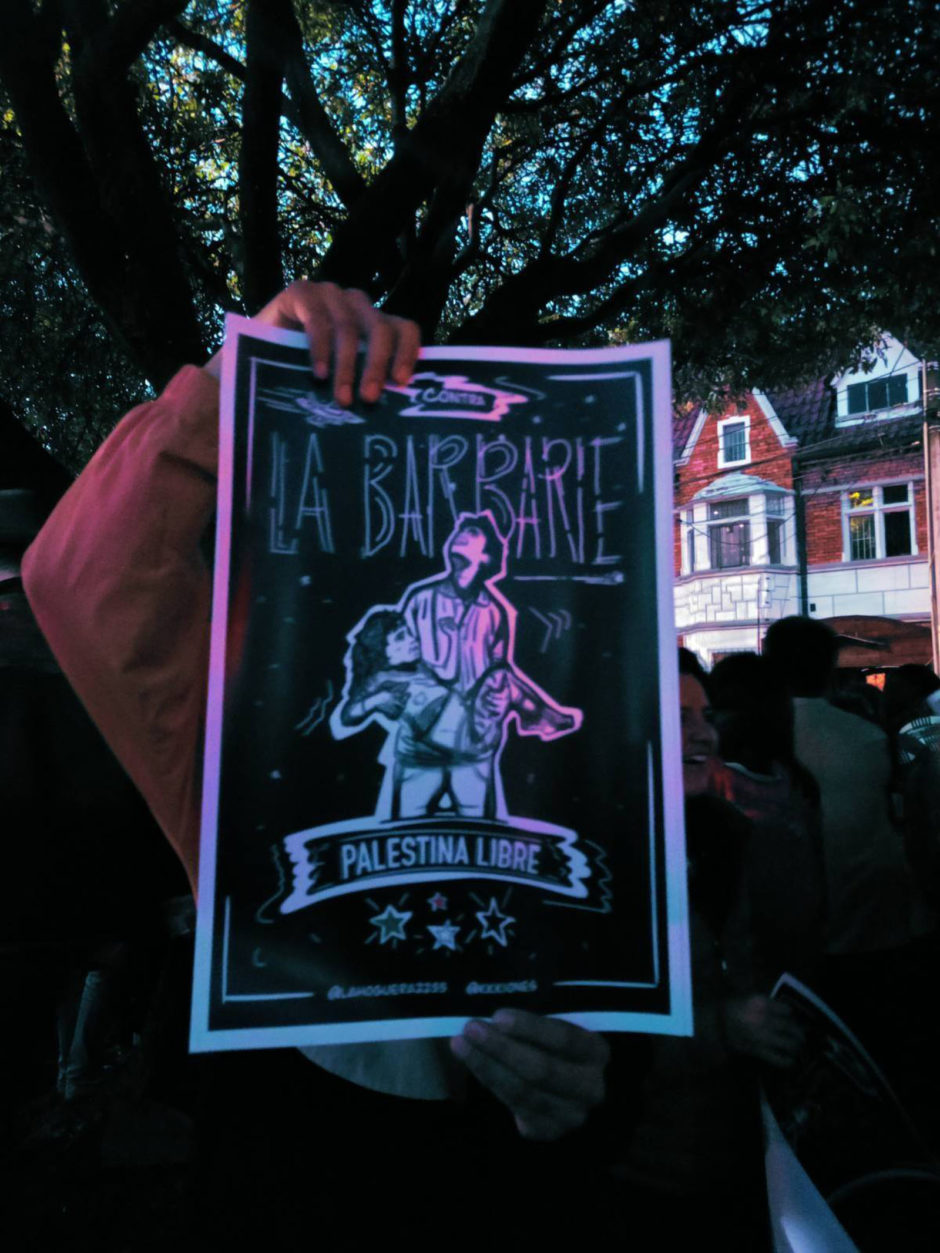 Frente a la Embajada Palestina en Bogotá el pueblo gritó ¡sionistas fuera! 9
