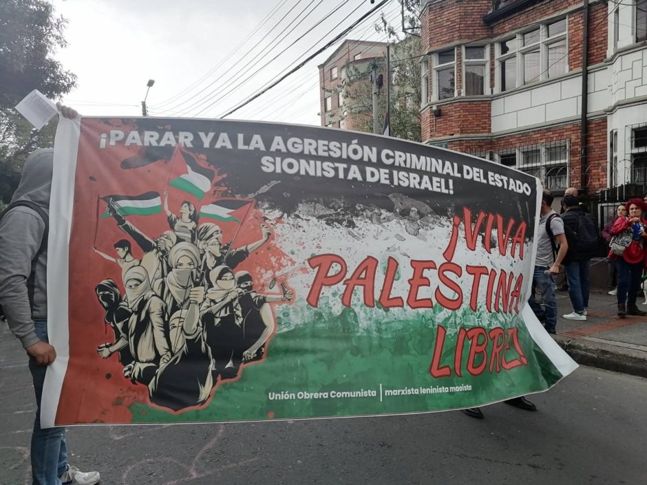 Reporte de una nueva manifestación en Bogotá en apoyo al pueblo palestino 2
